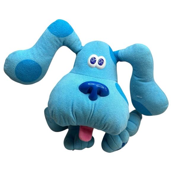 TYCO Other - VTG 90s Blues Clues Pose-A-Blue 8" Plush Blue PBS Tyco 1997 Stuffed Animal Dog